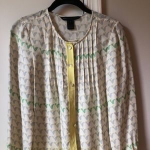 Marc Jacobs Geo Print Silk Blouse